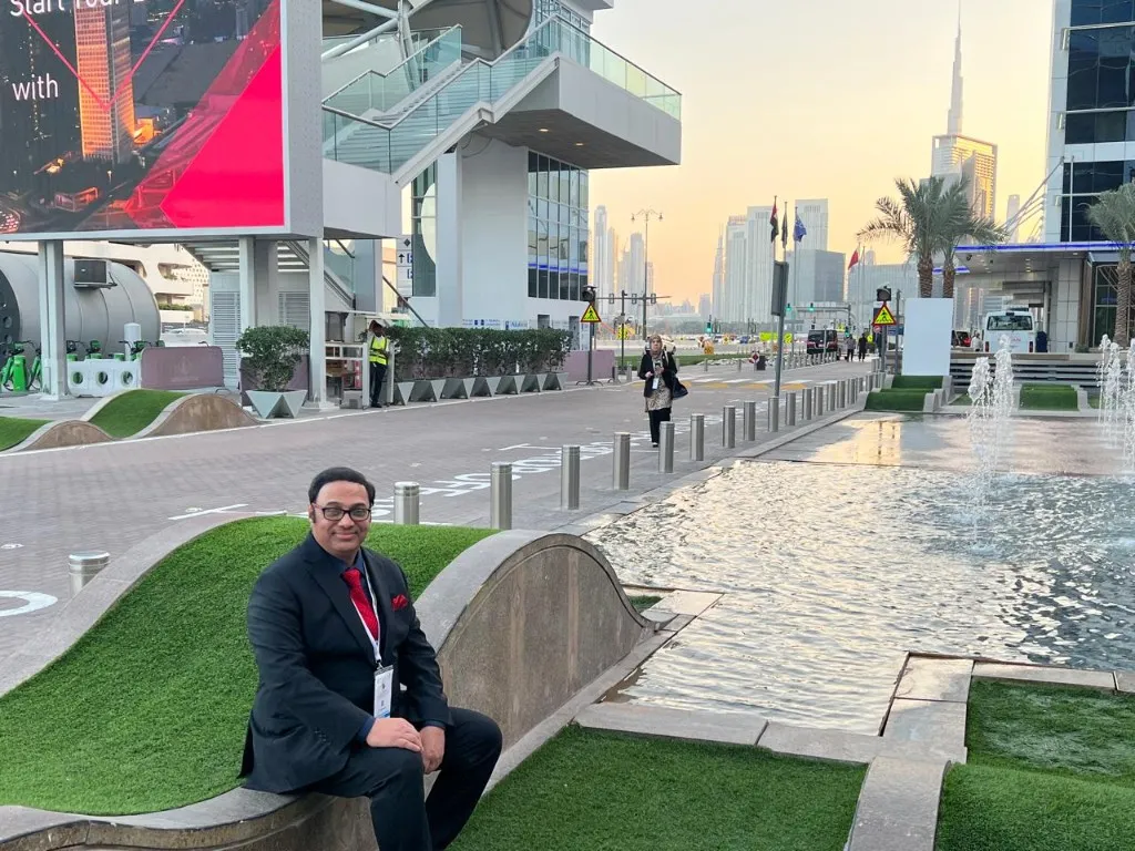 Dr. Anuj Kumar at the Dubai conference precinct