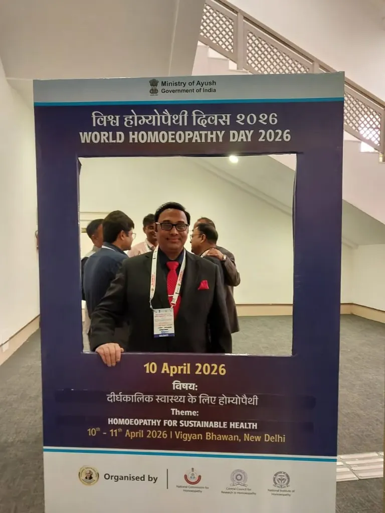 Dr. Anuj Kumar at World Homoeopathy Day 2026 event