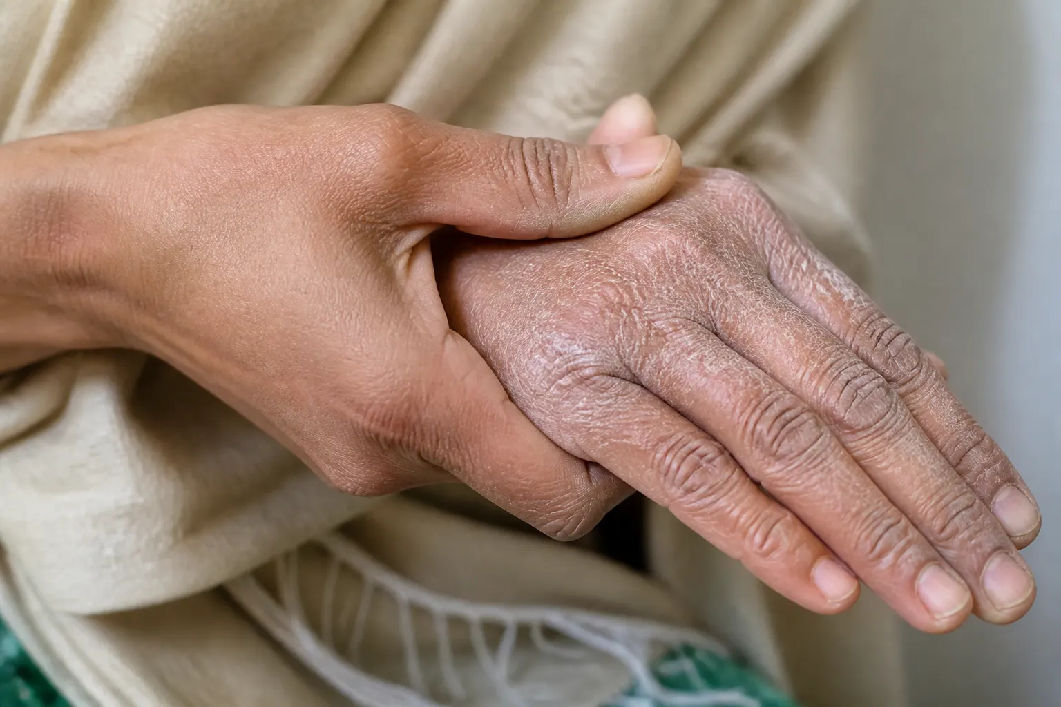 Dry Skin — educational image for Hypothyroidism